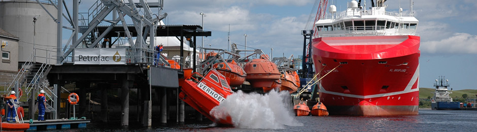 Training Facilities equipped with Verhoef Freefall Lifeboats