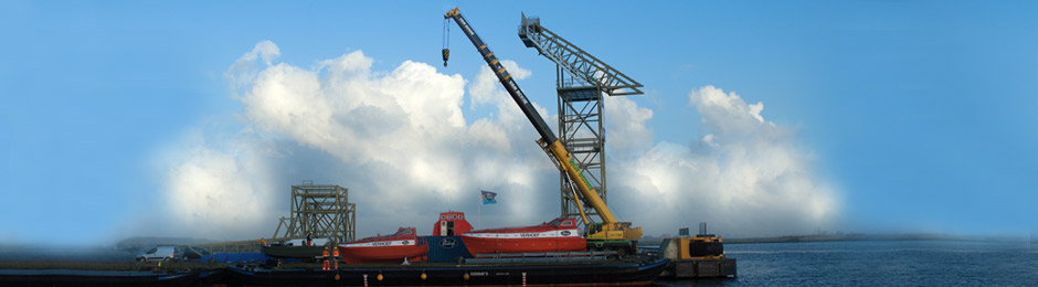 Drop test all sizes Freefall Lifeboats before delivery to platform